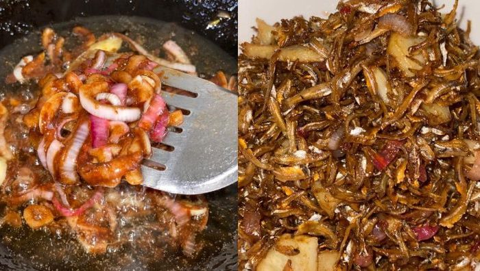 ikan bilis masak asam