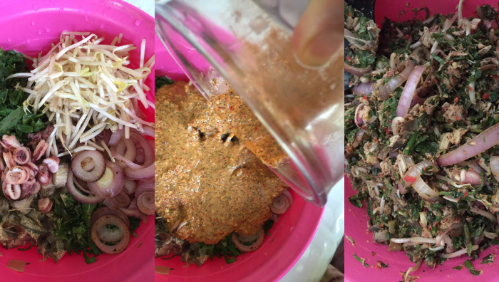 kerabu jantung pisang