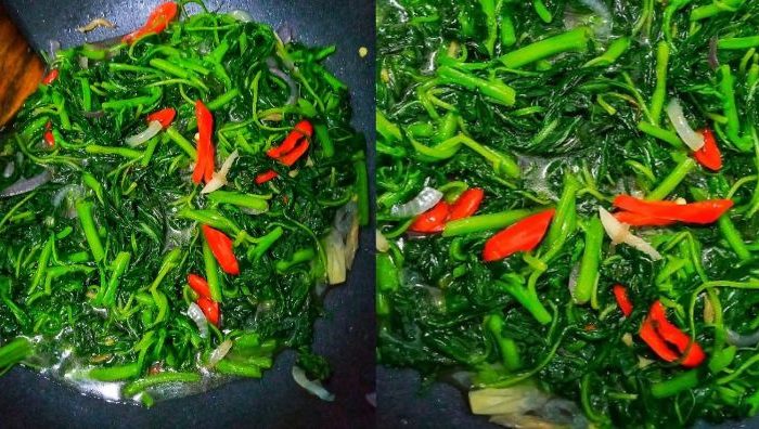 bayam masak bening