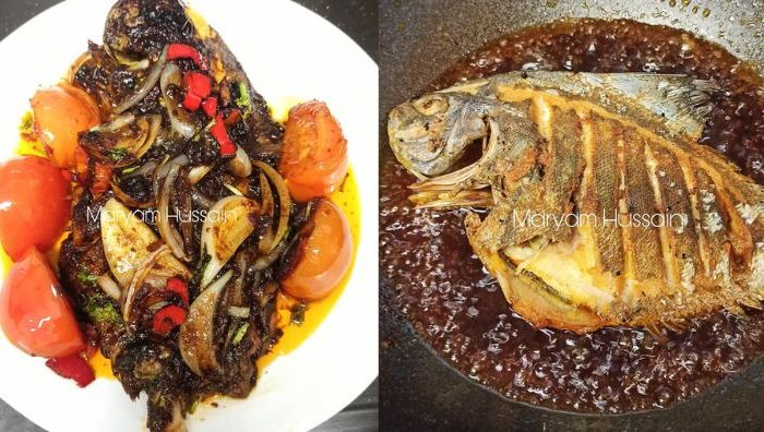ikan bawal masak kicap
