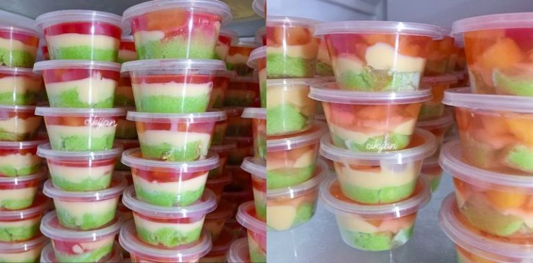 Resepi Puding Trifle Versi Mini, Kecil Comel Je Senang Nak Makan!