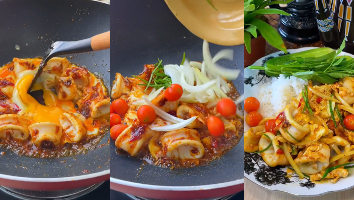 sotong telur pecah
