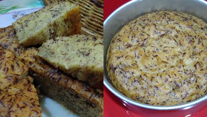 kek pisang kukus