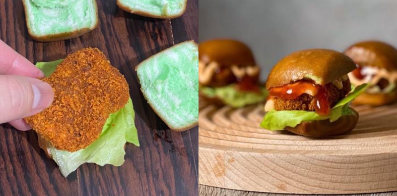 Mini Mantou Nugget Burger, Sarapan Comel Untuk Anak Ke Sekolah