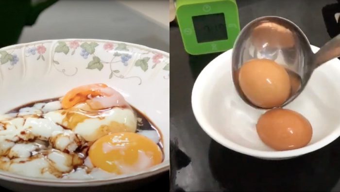 tips telur separuh masak