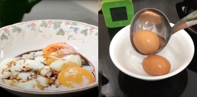 tips telur separuh masak