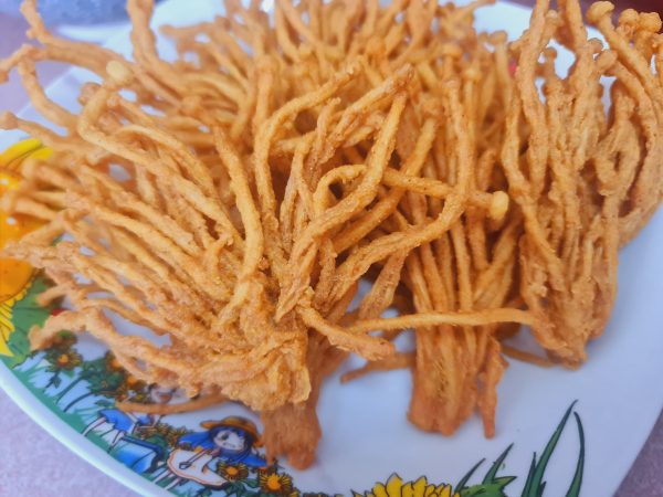 cendawan enoki goreng