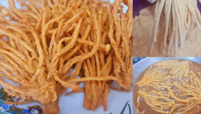 cendawan enoki goreng