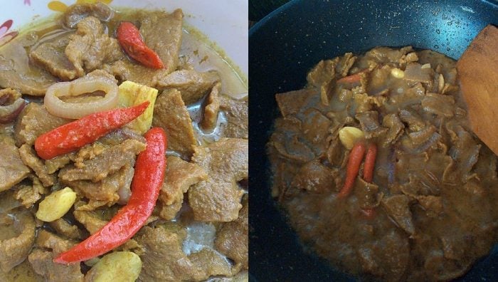 daging goreng kunyit berkuah