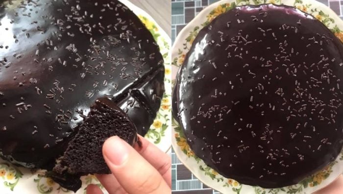 kek coklat kukus