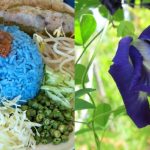 Nasi Kerabu Bunga Telang, Tak Guna Pewarna Pun Hasil Biru Menyerlah!