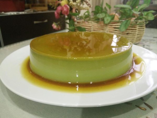 puding karamel pandan