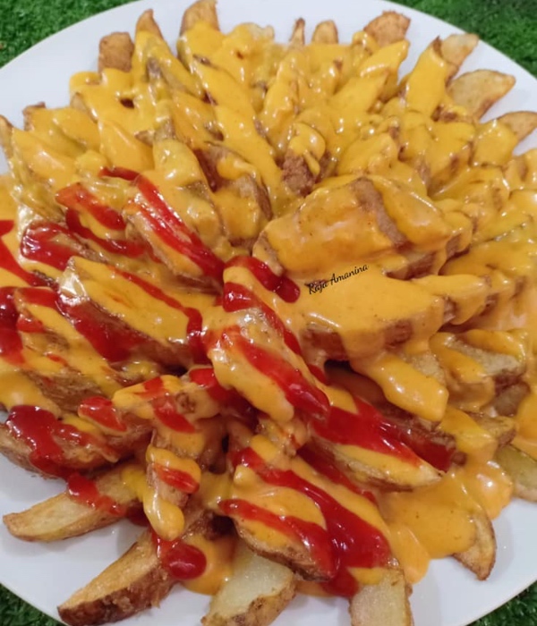 resepi cheezy wedges