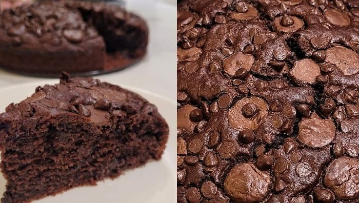 kek pisang coklat
