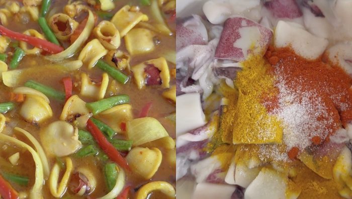 sotong goreng kunyit berkuah