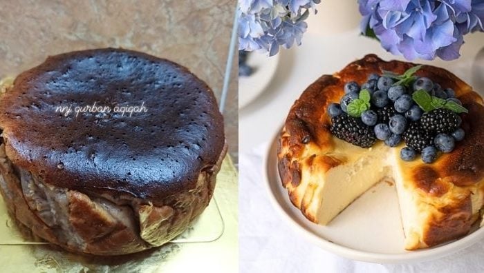 blueberry burnt cheesecake