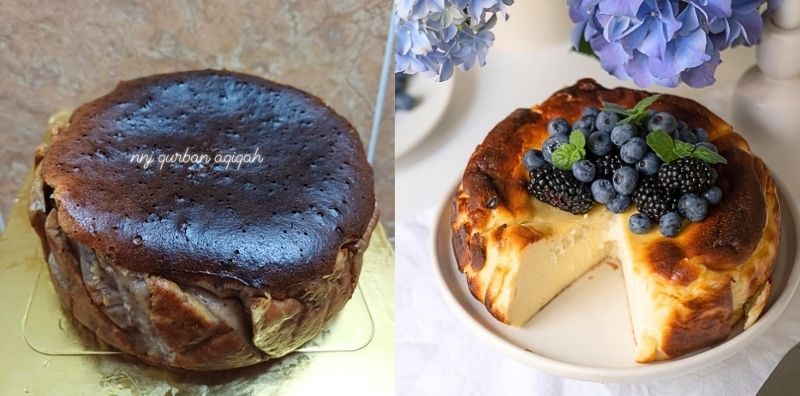 blueberry burnt cheesecake