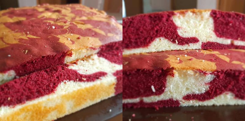 Resipi Kek Marble Red Velvet Yang Gebu & Kurang Manis, Mak-Mak Mesti Suka!