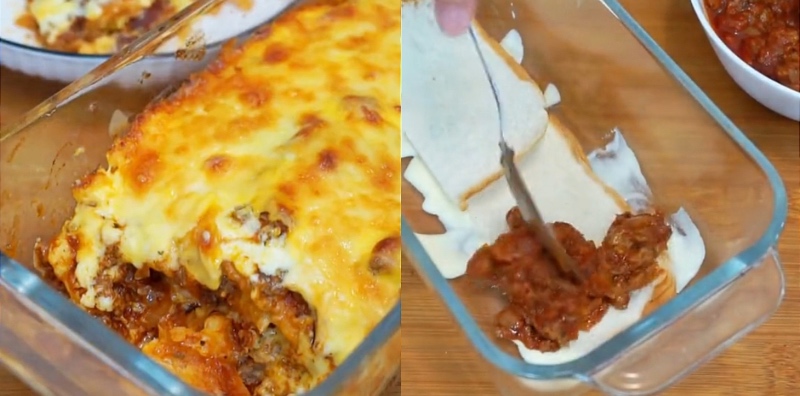 Resepi Lasagna Roti Terlajak Mudah, Sekali Pandang Je Terus Terliur!