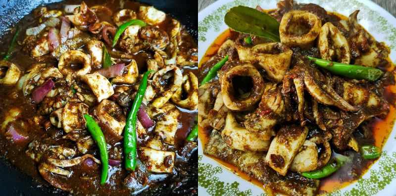 Sotong Masak Hitam Pedas, Confirm Tak Kecut & Tak Liat Jika Ikut Cara Ini!