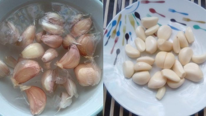 cara kupas bawang putih