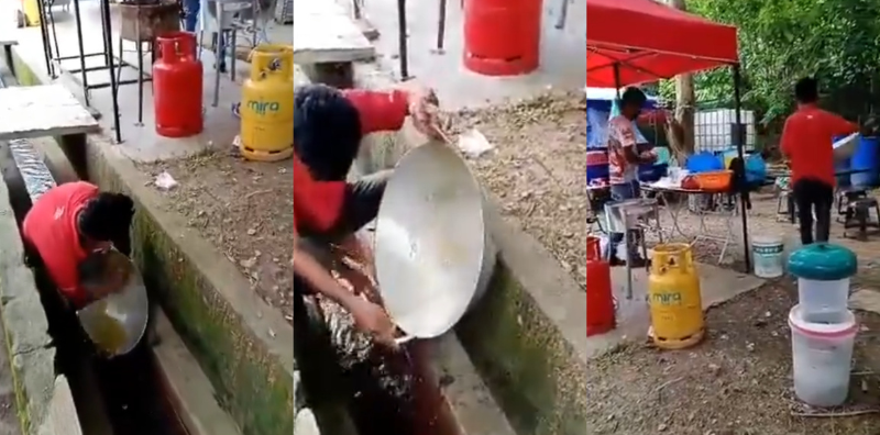 Tular Video Peniaga Basuh Kuali Roti Canai Guna Air Longkang, Kembang Tekak Dibuatnya!