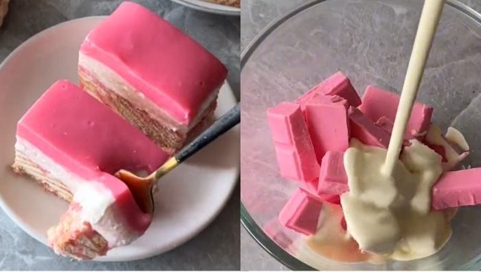 kek batik strawberi