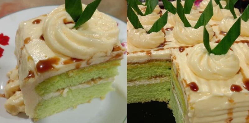 kek pandan gula melaka