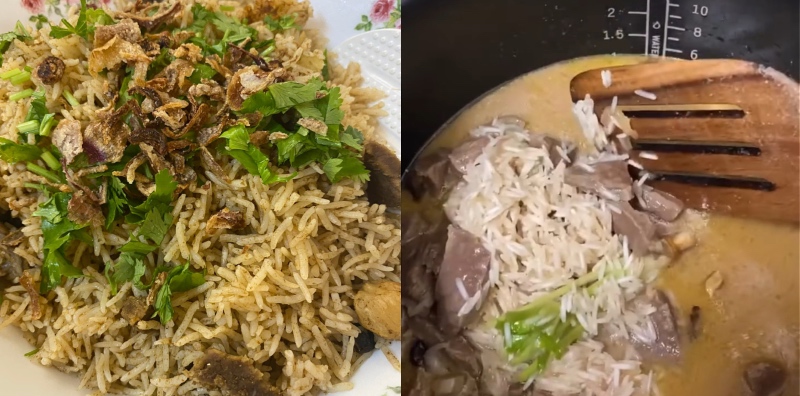 Resepi Nasi Daging Simple Tanpa Goreng, Boleh Buat Pakai Periuk Nasi Je!