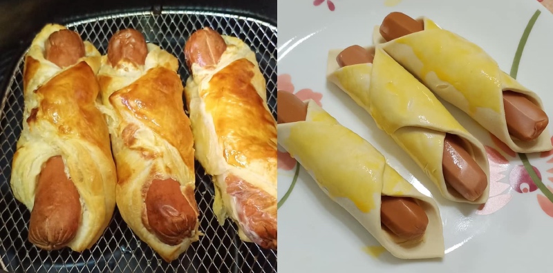 Resepi Puff Pastry Sosej Cheese Dengan 3 Langkah, Tengok Je Dah Terliur!