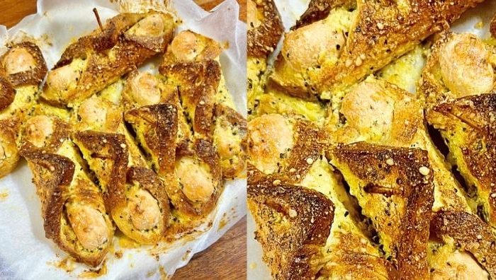 roti sosej bawang putih