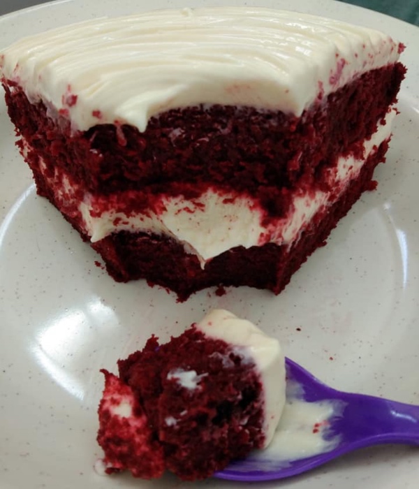 kek red velvet kukus