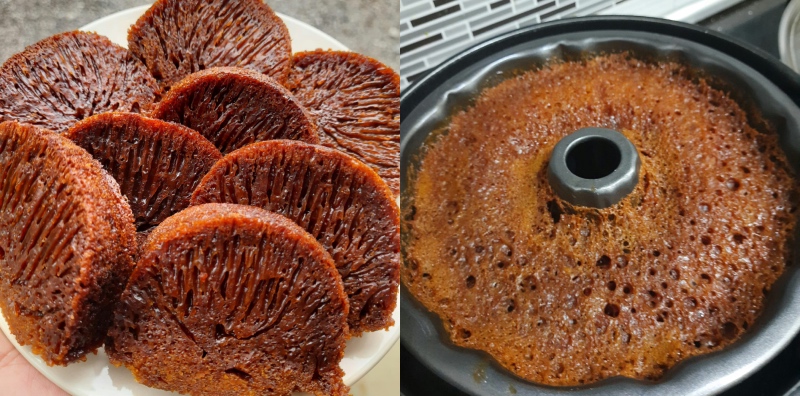 Kek Sarang Semut Bakar Atas Dapur Gas, Tak Perap Pun Tetap Lembut Berongga!