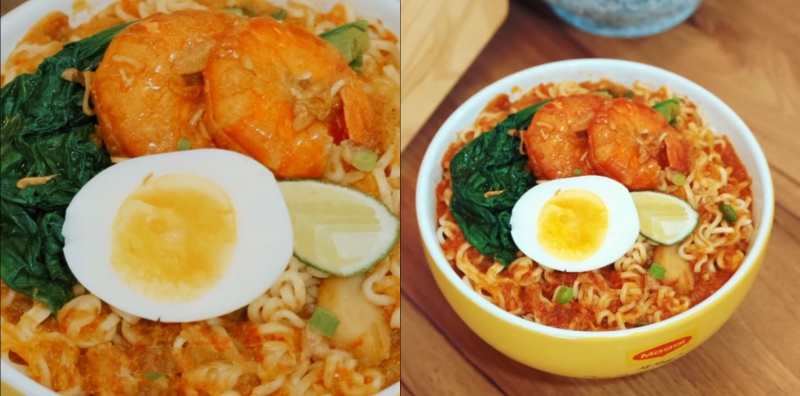 Mee Udang Ala Sarawak Guna Mi Segera, Baunya Buat Selera Terangkat!