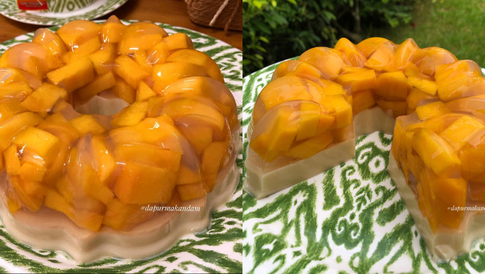 resepi puding mangga