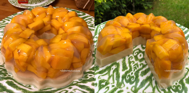 Cara Buat Puding Mangga Yang Lembut, Puas Hati Tengok Buah Penuh!