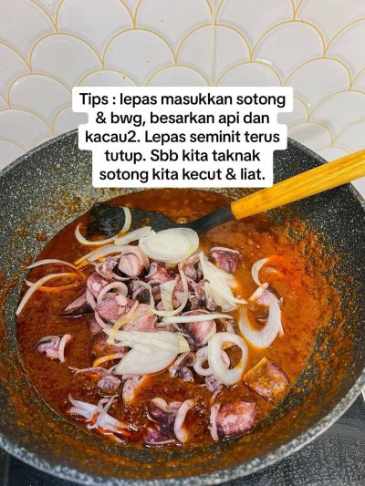 resepi sambal sotong sedap