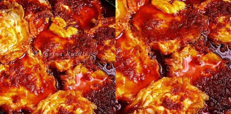 Resipi Sambal Telur Mata Ringkas Tapi Sedap, Warna Pun Merah Elok!