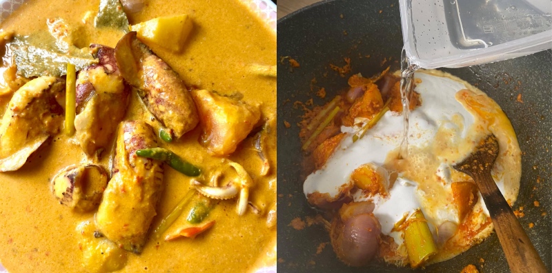 Sotong Masak Lemak Padang, Sekali Hirup Kuahnya Memang Kena Dengan Selera!