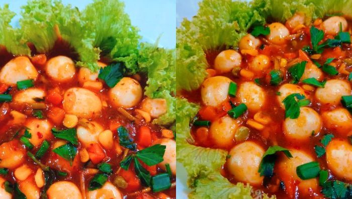 telur puyuh masam manis