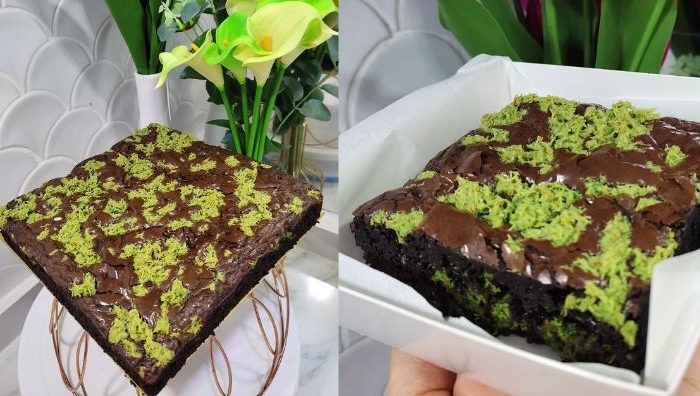 brownies kunafa pistachio