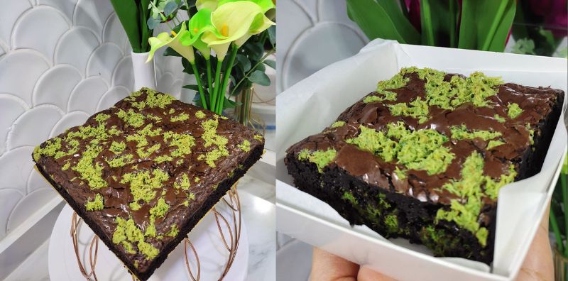 Resipi Brownies Kunafa Pistachio Rangup & ‘Chewy’, Berbaloi Buat Sendiri!