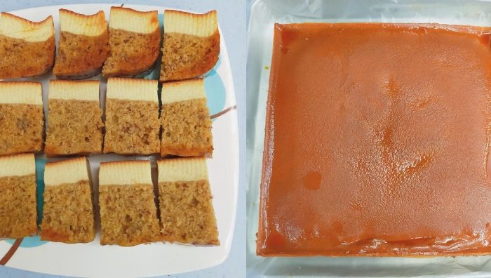 kek pisang karamel