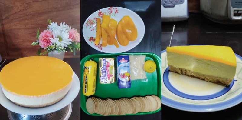 Cara Orang Bujang Buat Mango Cheesecake, Tak Perlu Bakar Atau Kukus!