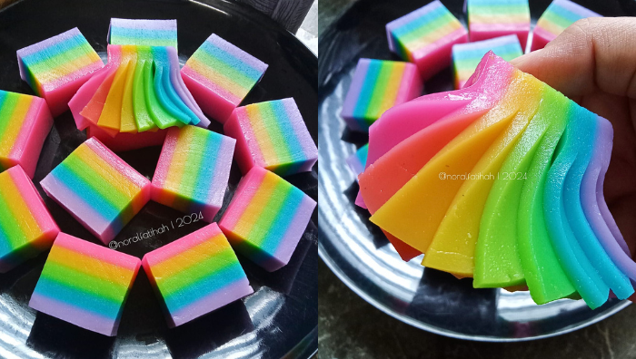 resepi kuih lapis pelangi