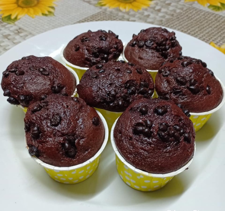 resepi muffin coklat chip