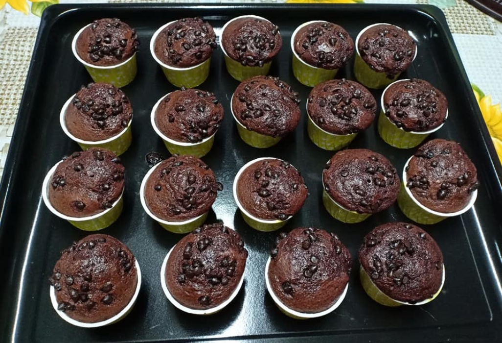 resepi muffin coklat chip