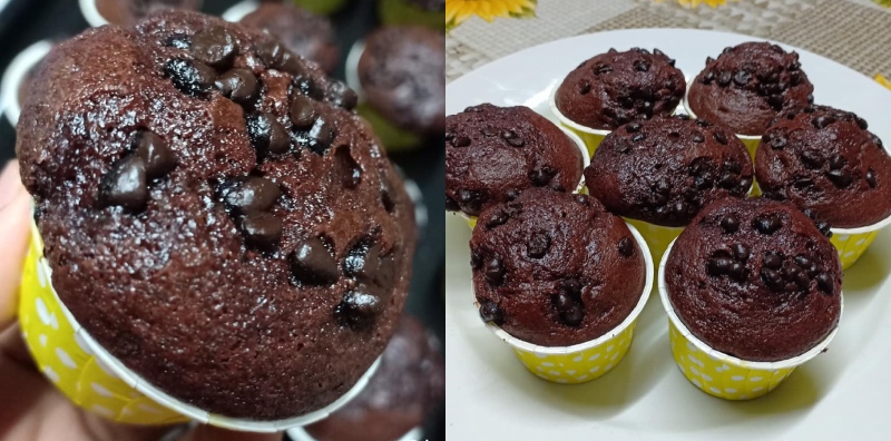 resepi muffin coklat chip