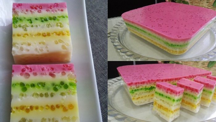 resepi puding sagu pelangi