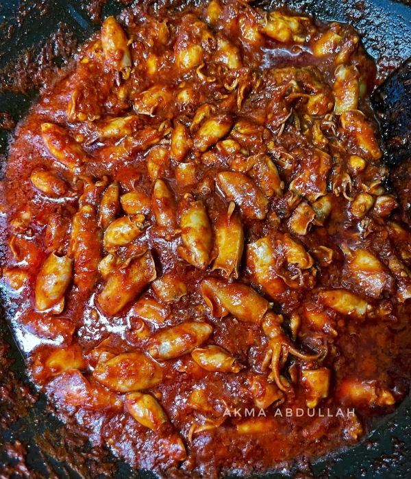 sambal sotong cumi kering